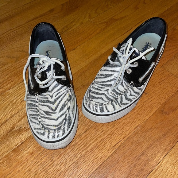 Zebra Sequin SPERRYs - Picture 3 of 3